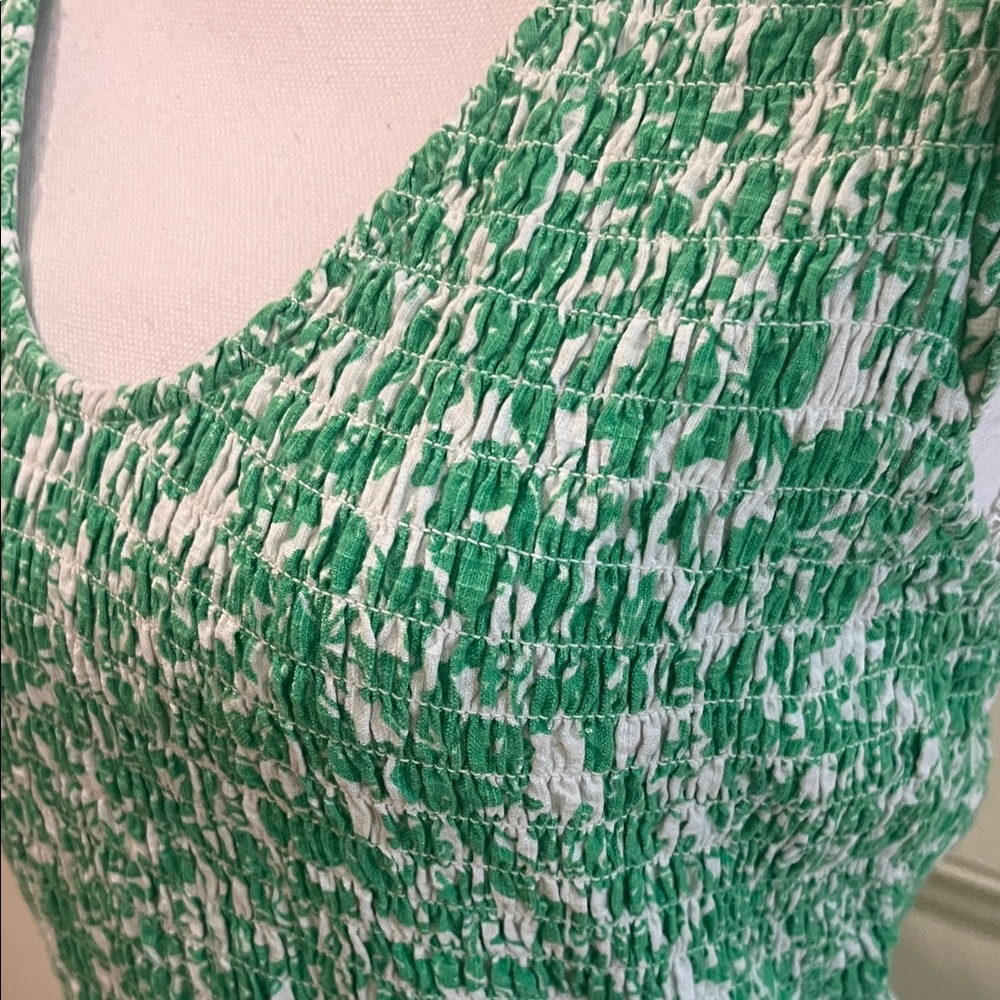 Universal Thread Emerald And Ivory Flutter Sleeve… - image 4